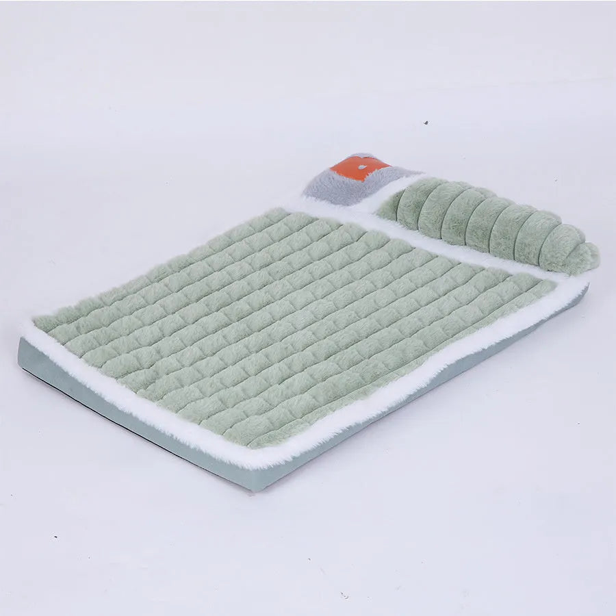 Washable dog mat with detachable cover in coffee colour, shown in XXL size for large dogs.