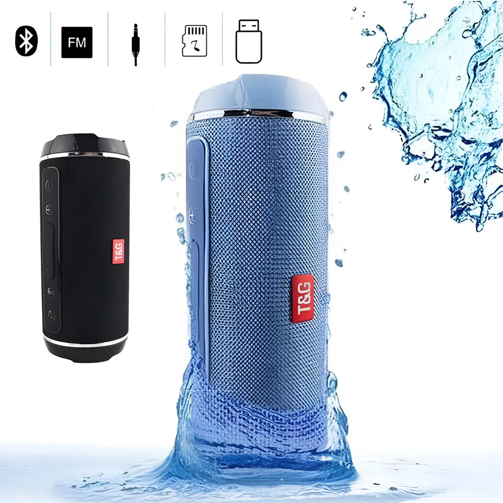 Fashion outdoor portable wireless bluetooth speaker with fm radio and tf card playback black