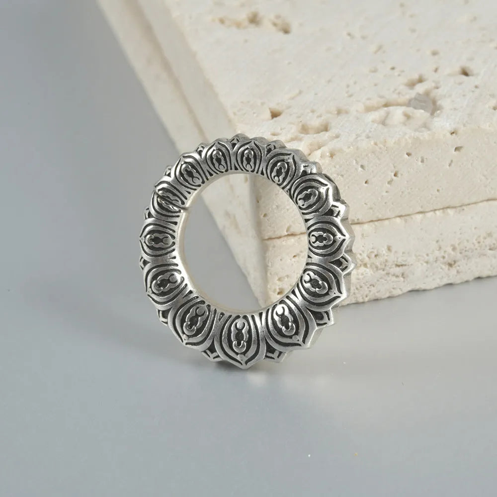 Retro heart-shaped and lotus-shaped magnetic earrings in antique silver and gold stainless steel