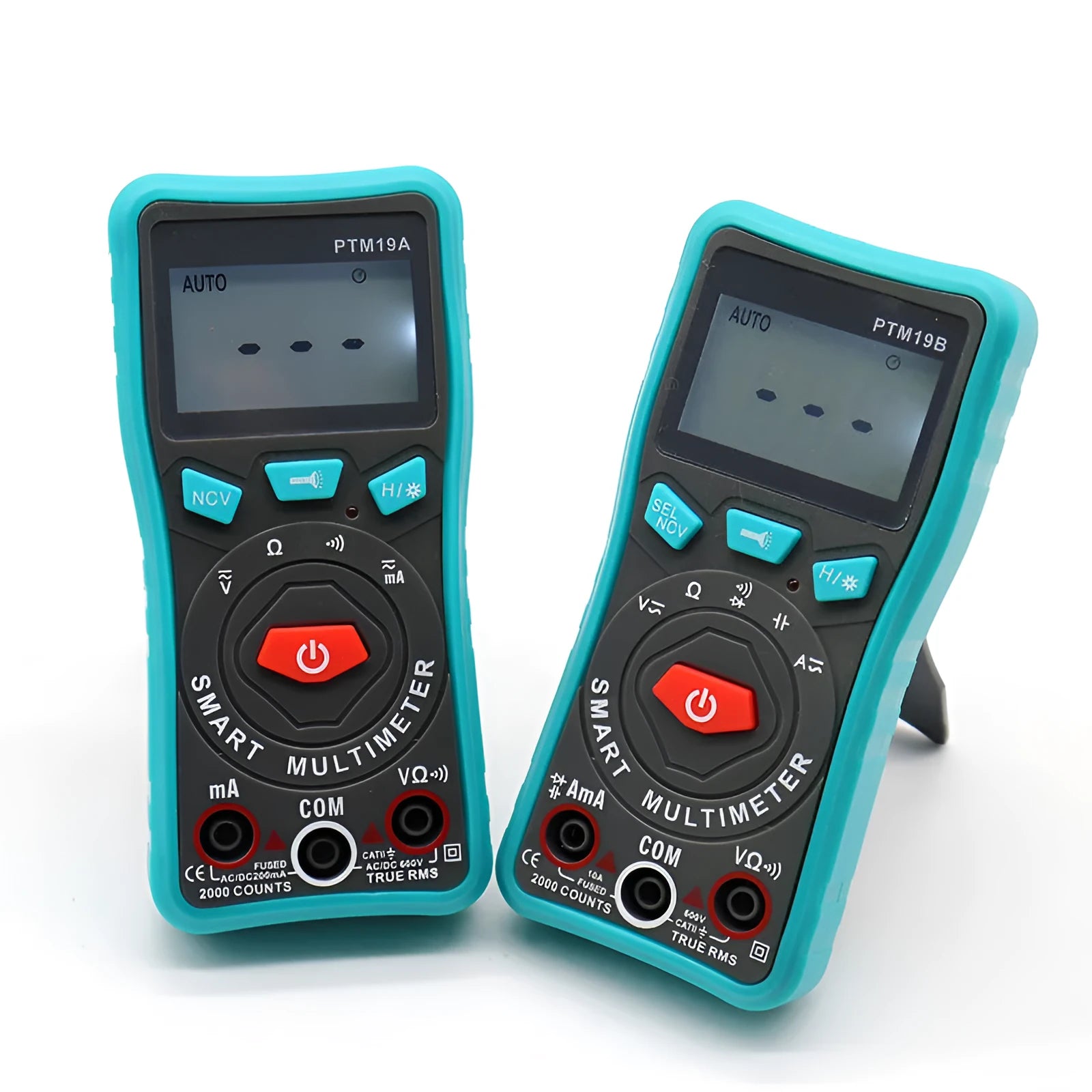Green digital multimeter with burn-proof function and automatic ranging on LED display