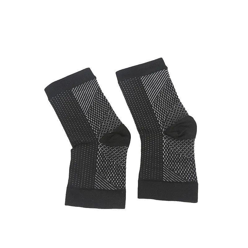 Korean-style compression sports socks in white, black, skin colour, and copper with invisible heel design