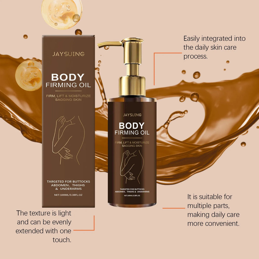100ml bottle of nourishing body oil with Hyaluronic Acid for drying skin treatment