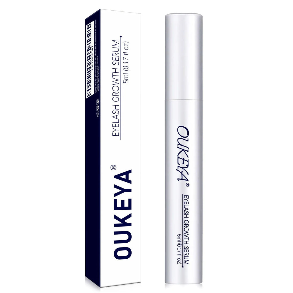 Silver-coloured eyelash growth essence bottle containing 5ML of nutrient solution