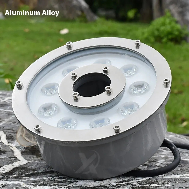 Aluminium alloy waterproof garden lamp for outdoor courtyard and square lighting with RGB and white light options