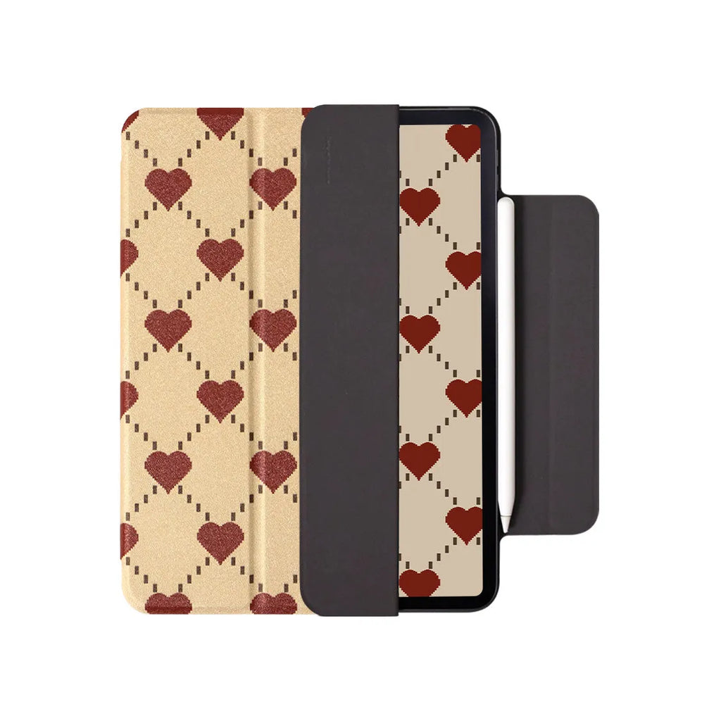 A polyurethane magnetic protective case for a 10.9-inch iPad Air, showing the double-sided clip.