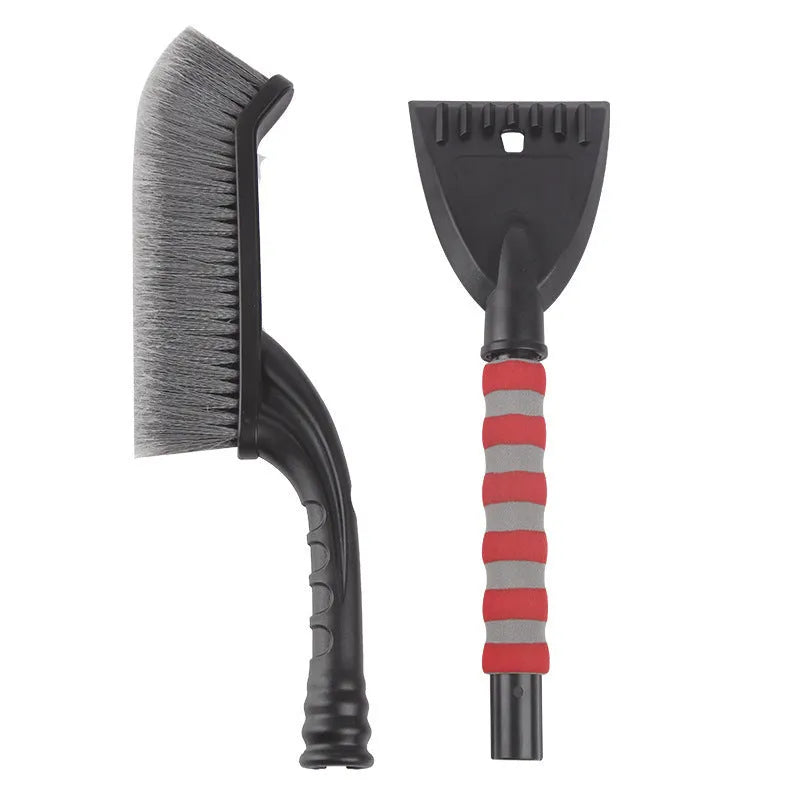 Disassembled car snow brush scraper 66 cm made from ABS PP and EVA materials in black red gray and yellow