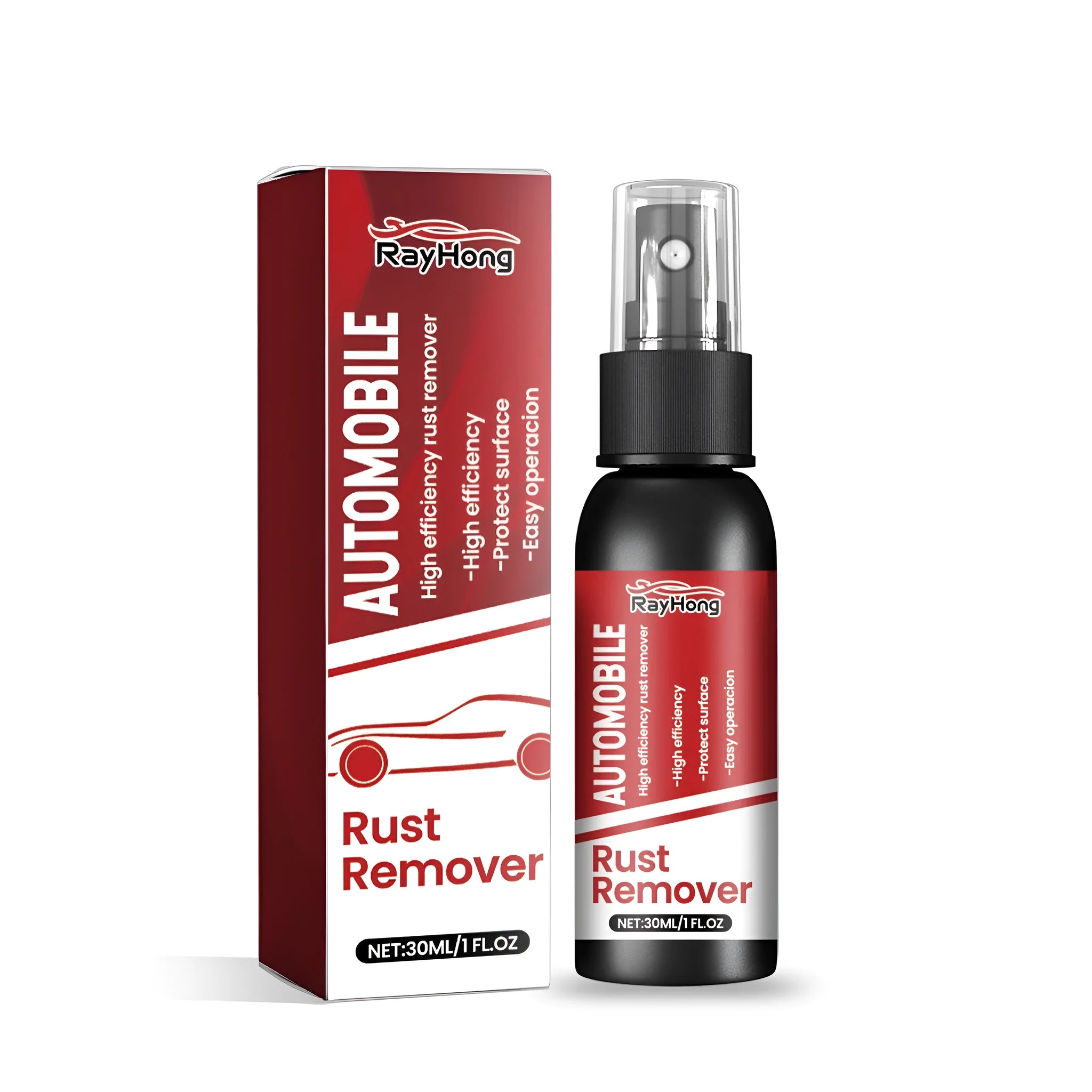 3x3x11.2cm automobile rust remover spray bottle with citric acid formula