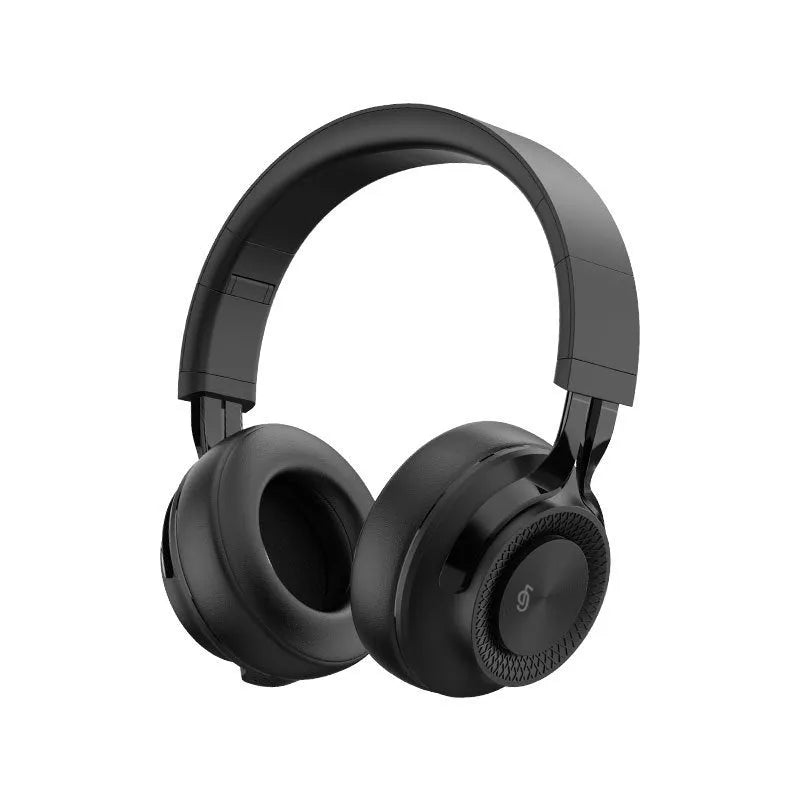 Red sports wireless Bluetooth headset showing earpiece and controls for calls and music.