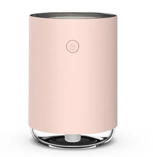 Night light humidifier diffuser in white showing mist output and ambient lighting