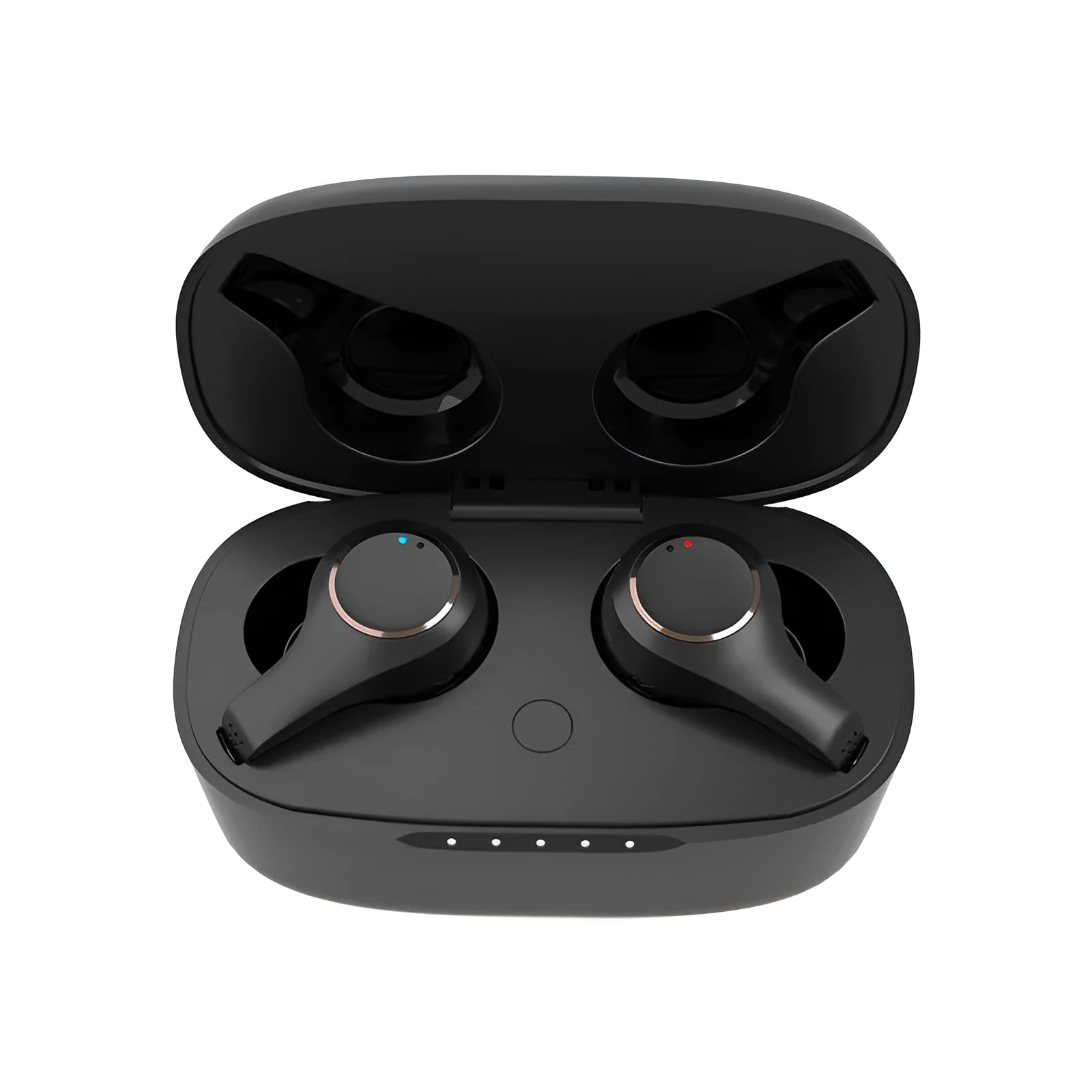 Black ANC Active Noise Cancelling Bluetooth headset with earplug design