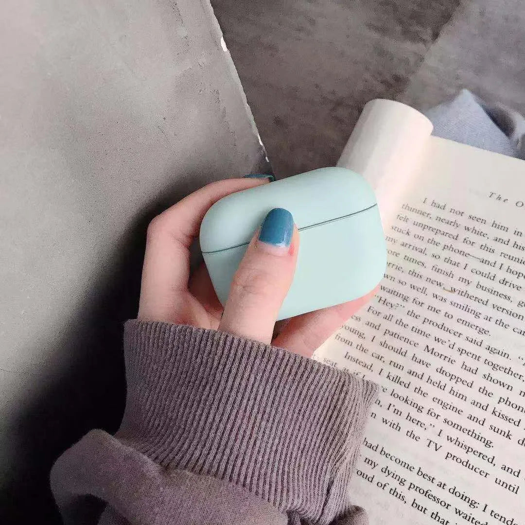 Compatible plastic protective case for Apple AirPods Pro shown in multiple colour options.