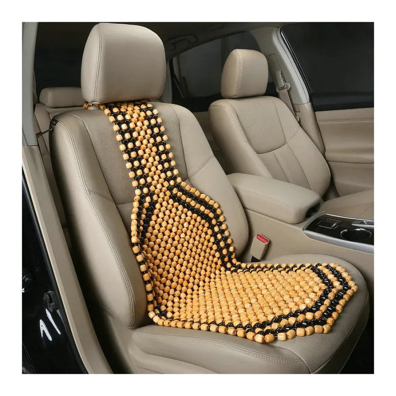 Universal five-seat car seat cushion with honeycomb mesh ventilation in beige