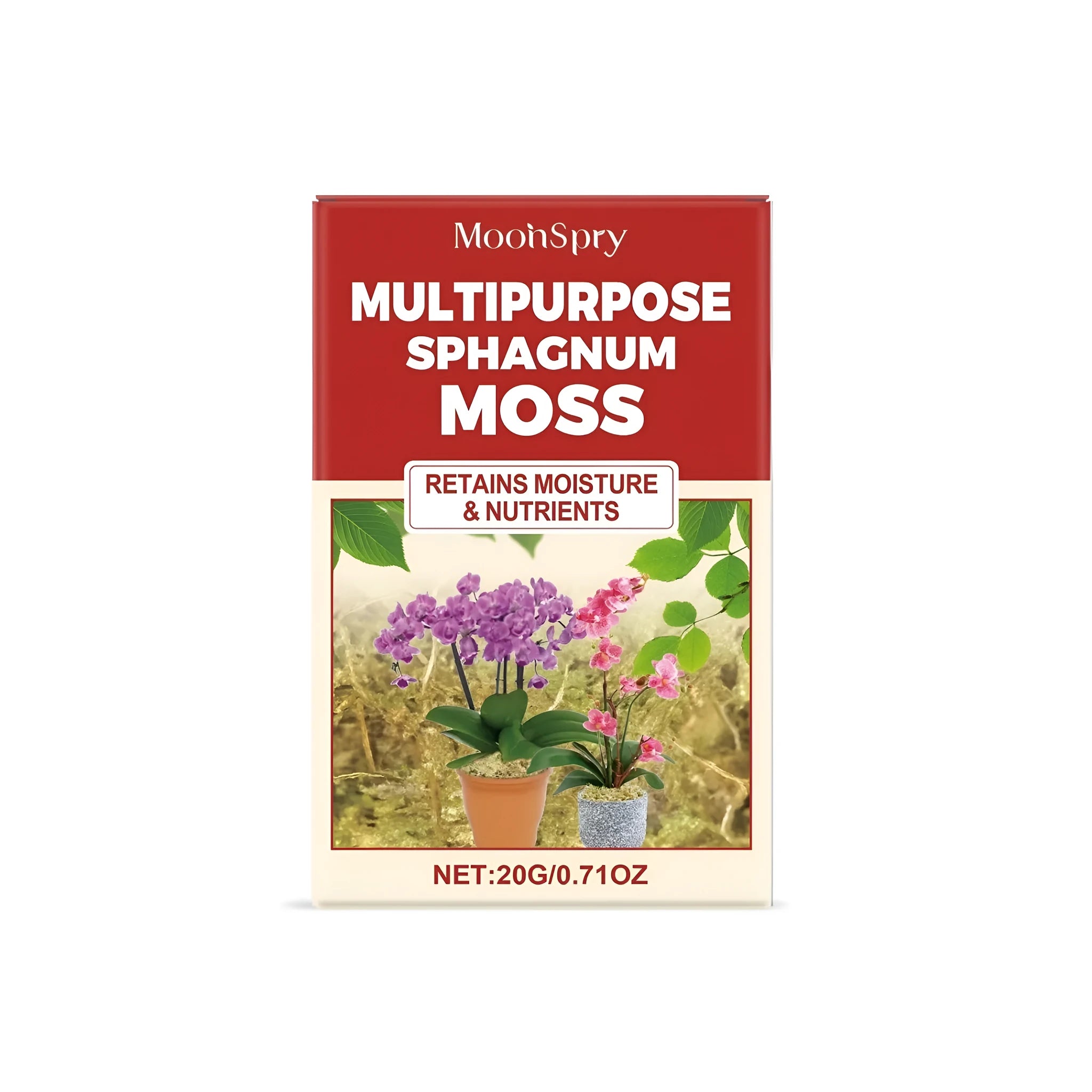20g bag of natural sphagnum moss plant substrate for terrariums and potting