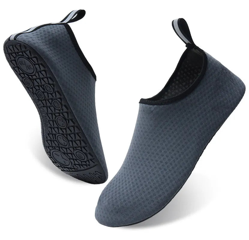 Non-slip water shoes with mesh upper and TPR sole in multiple colour options