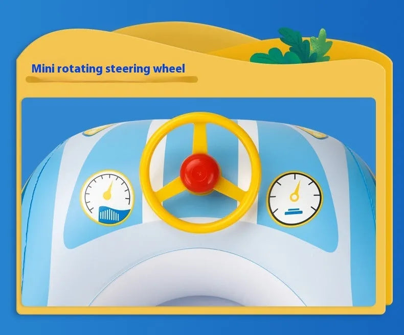 Cartoon sports car inflatable swimming ring for children with 51 cm diameter