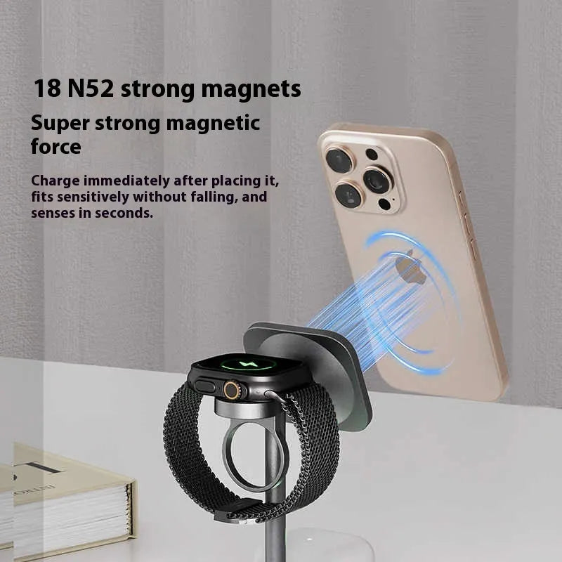Three-in-one magnetic wireless charger aluminium alloy X85 in three colour options