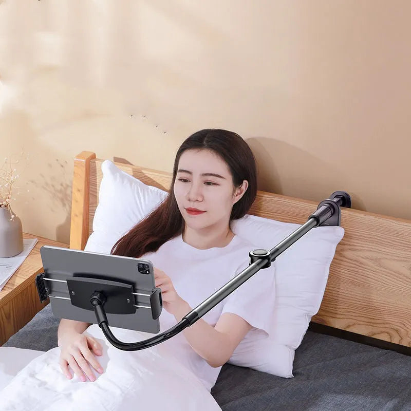 Lazy Man Stand phone tablet holder in dark grey colour, hands-free design for sofa or bed use
