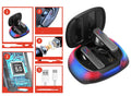 Hall Flashing wireless gaming headset with earplug design in black or white colour options