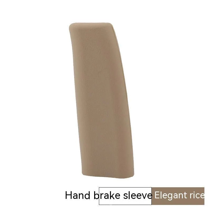 Silicone handbrake sleeve for cars in five colours: black, grey, beige, red and blue