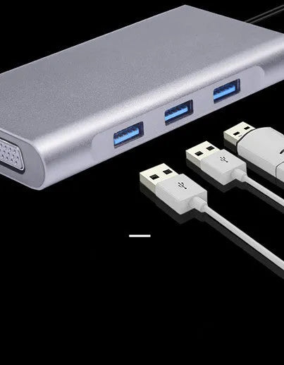 10-in-1 docking hub PD power bank compatible with MacBook and iPhone for trade fair use