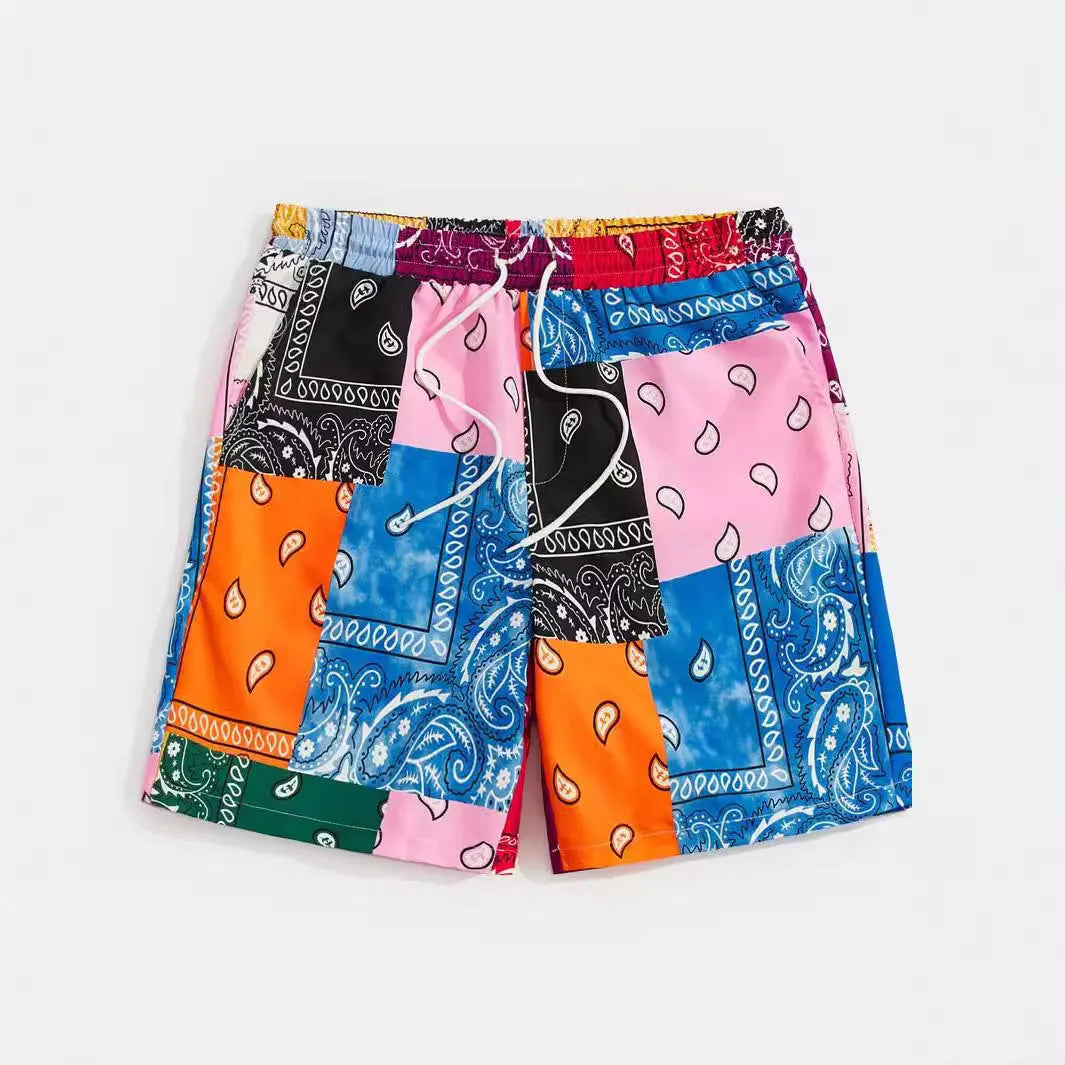 A pair of men's lightweight mesh beach shorts in a solid colour on a plain background.