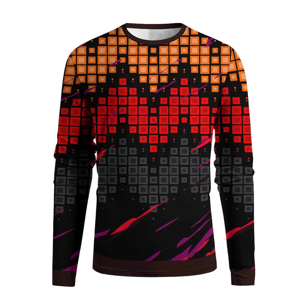Men's milk silk long sleeve pullover with round neck in multiple colour options