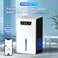 Milky white household dehumidifier for bedroom use with mute operation
