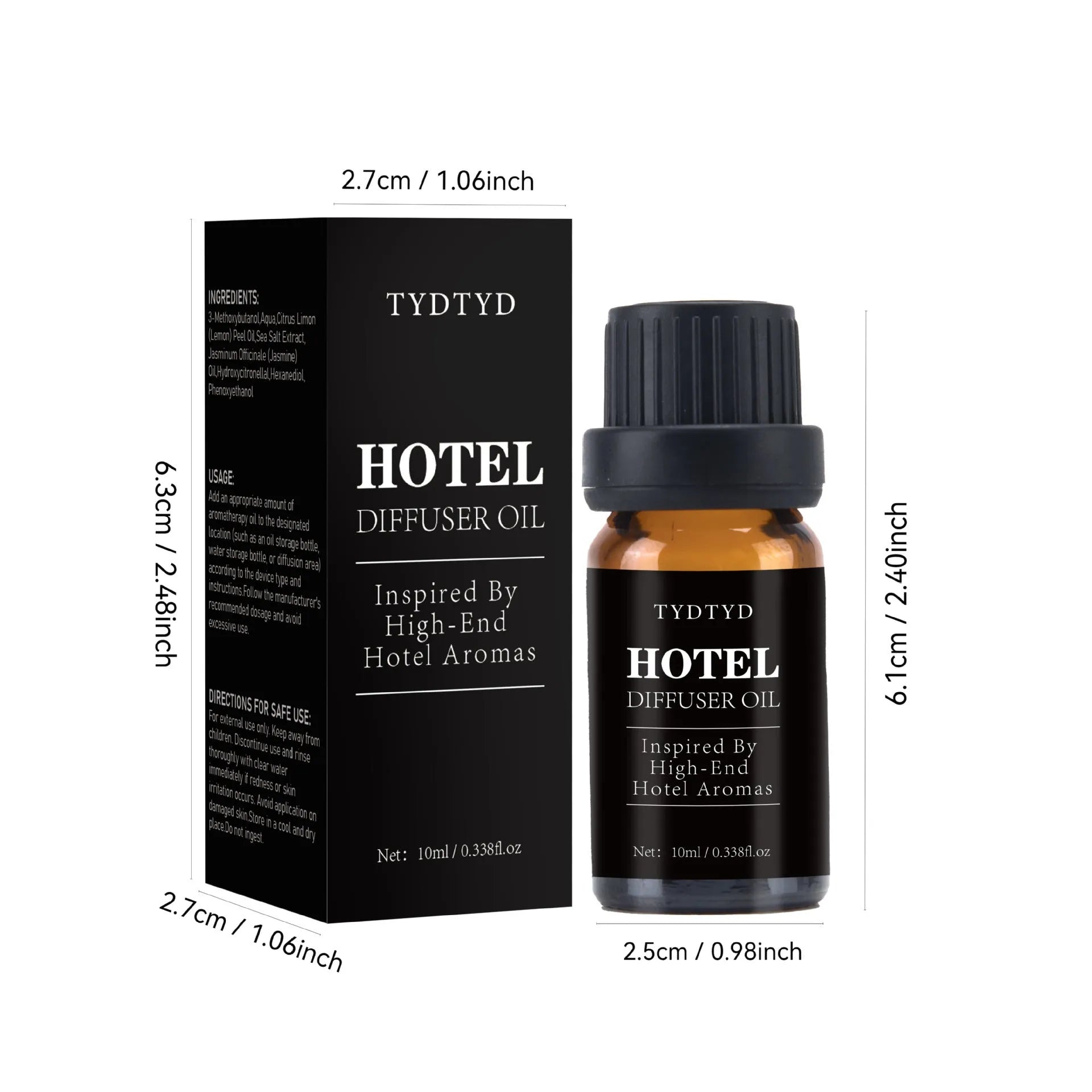 10ml bottle of natural plant fragrance essential oil with universal skin type suitability