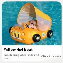Cartoon sports car inflatable swimming ring for children with 51 cm diameter