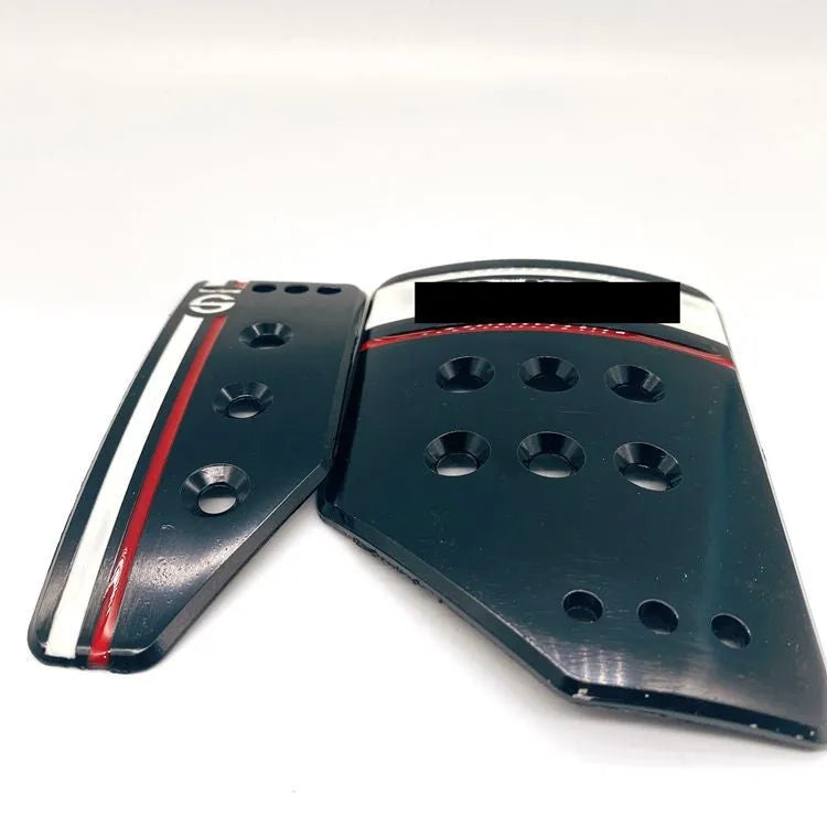 Aluminium alloy car pedal set for manual transmission including clutch, brake and accelerator