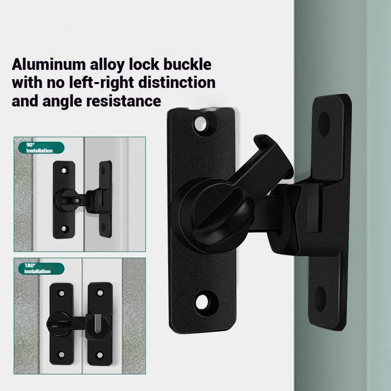 Aluminium alloy punch-free door latch in modern simplicity style with universal positioning