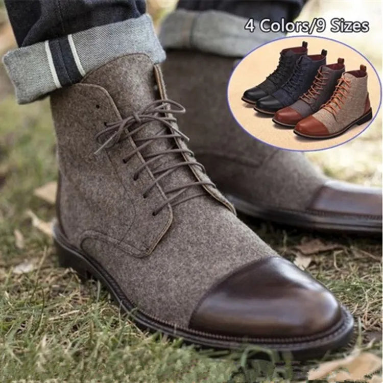 Men's leather motorcycle boots with metal belt buckle detailing in black colour option