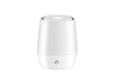 White USB aroma diffuser with flame effect lighting and water tank for essential oils