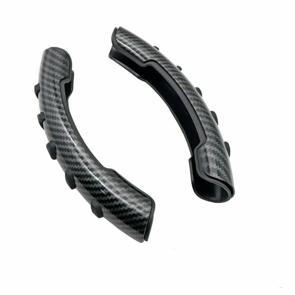 Carbon fibre black anti-skid steering wheel sleeve for cars with a 38cm diameter.