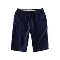 Men's loose-fit linen beach capris in straight-leg design showing available colour options