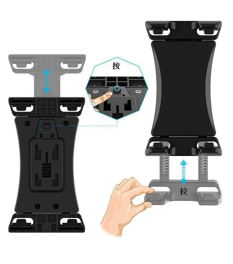 Black bicycle handlebar phone mount bracket for smartphones and tablets