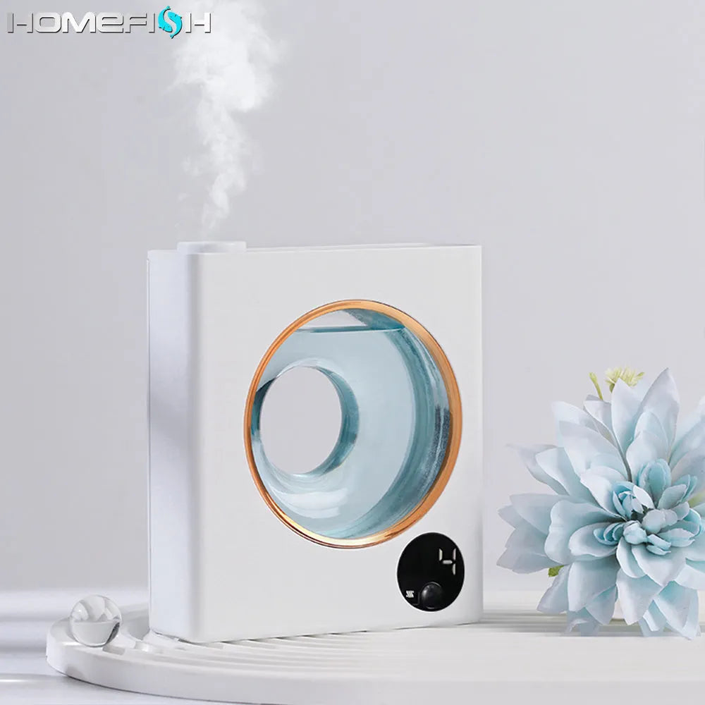 White wall-mounted automatic essential oil diffuser with USB charging port.