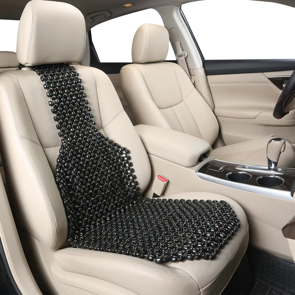 Universal five-seat car seat cushion with honeycomb mesh ventilation in beige