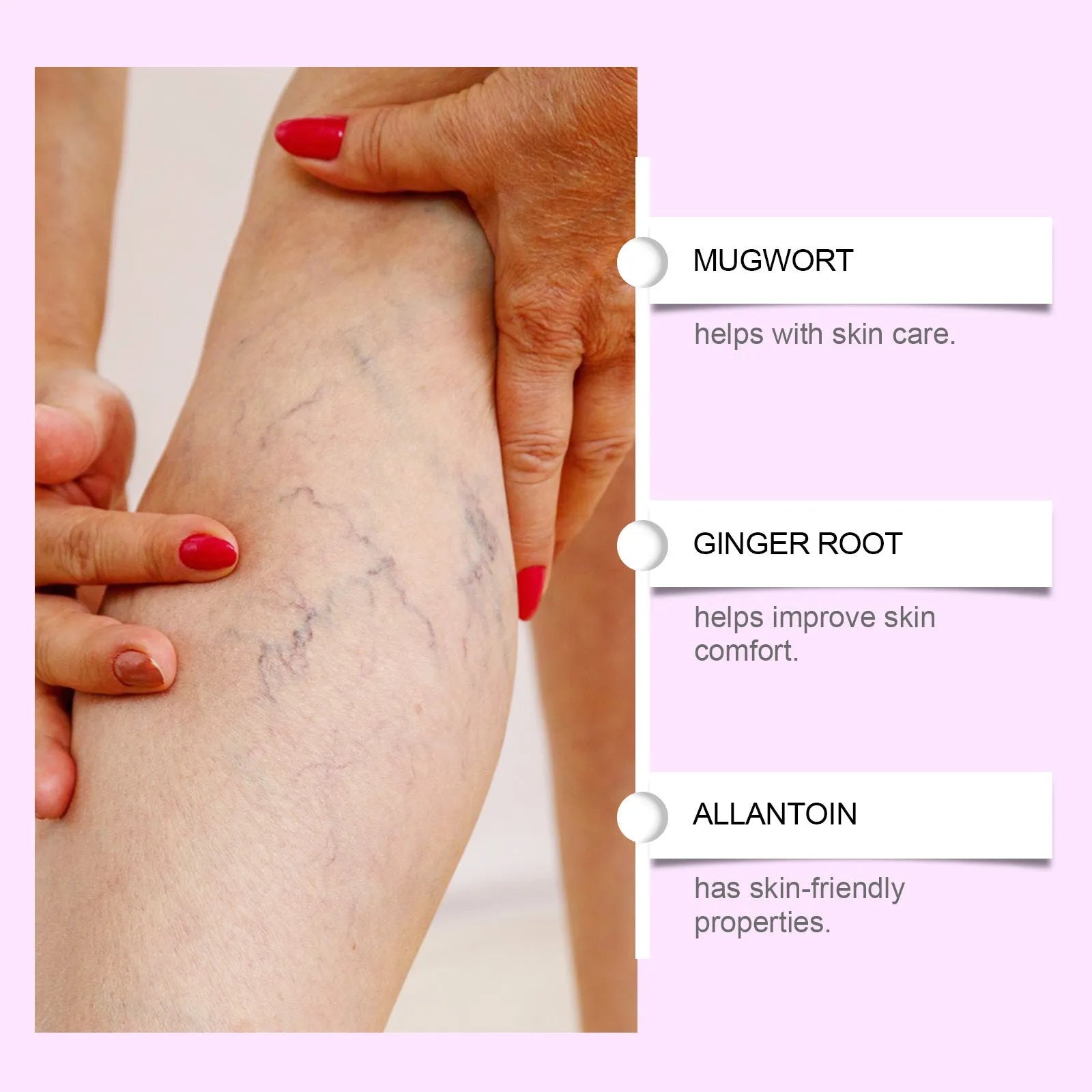 Legs nursing adhesive bandage with moxa leaf and ginger root ingredients and micro needle stickers