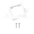White plastic LED light protective lampshade cover, dimensions 1.7cm by 6cm.
