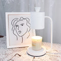 European style aromatherapy wax lamp with dimmer switch in white finish