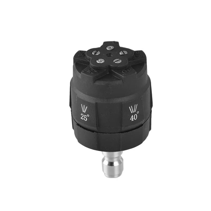Five-in-one engineering plastic spray nozzle for high-pressure water guns with pattern selector
