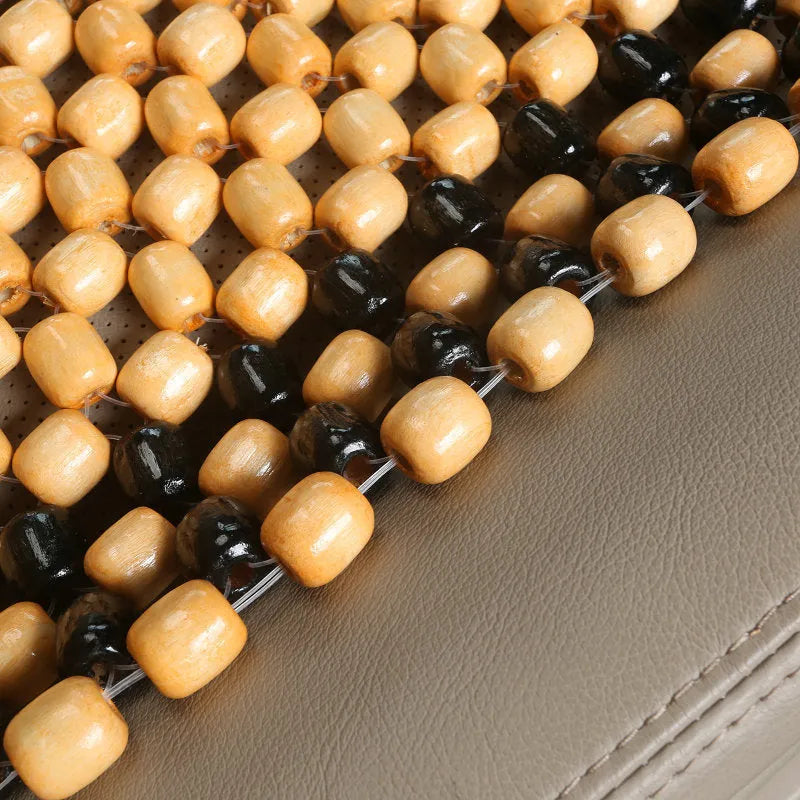Universal five-seat car seat cushion with honeycomb mesh ventilation in beige