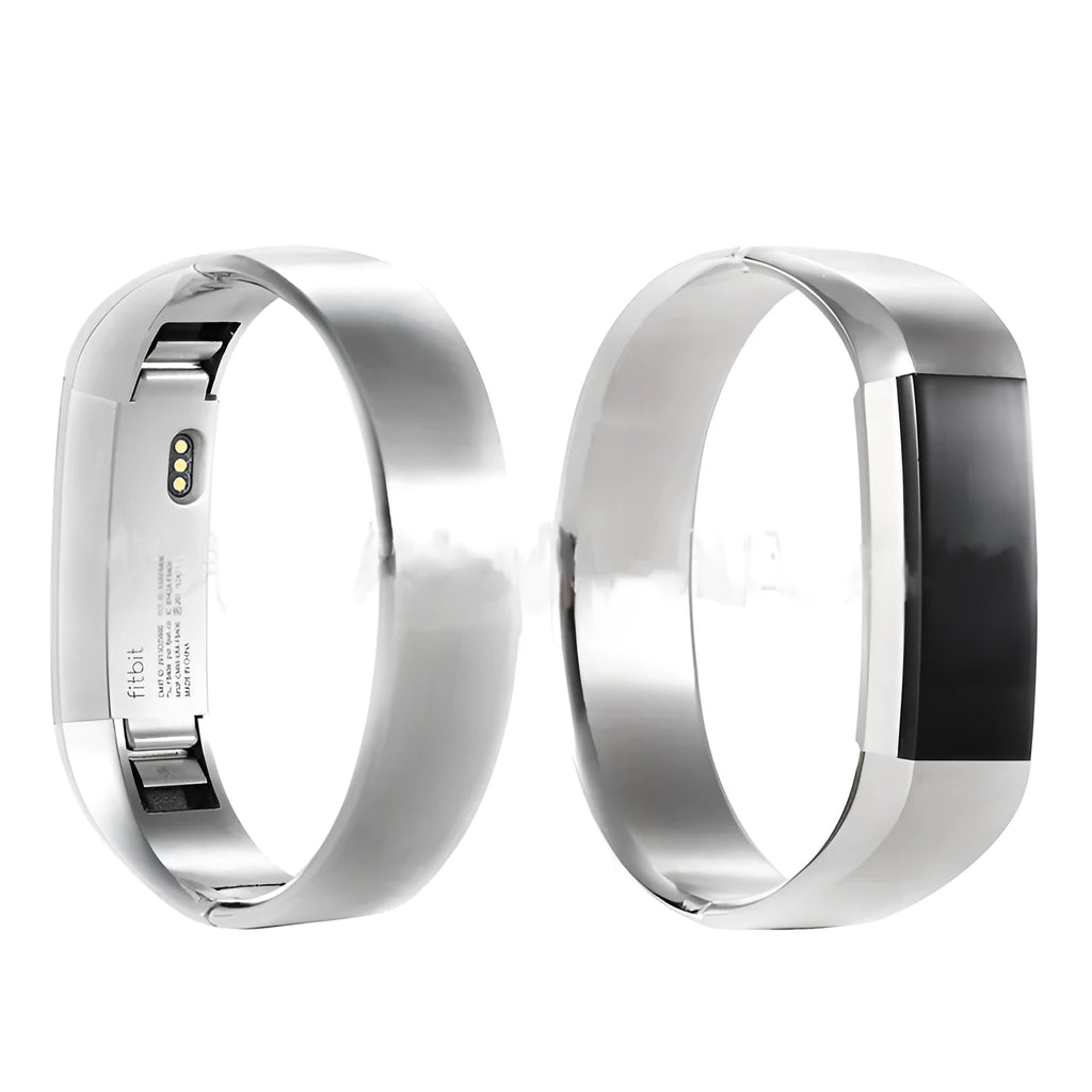 Stainless steel Fitbit Alta replacement bracelet with deployment buckle clasp in black, gold, rose gold, or silver.