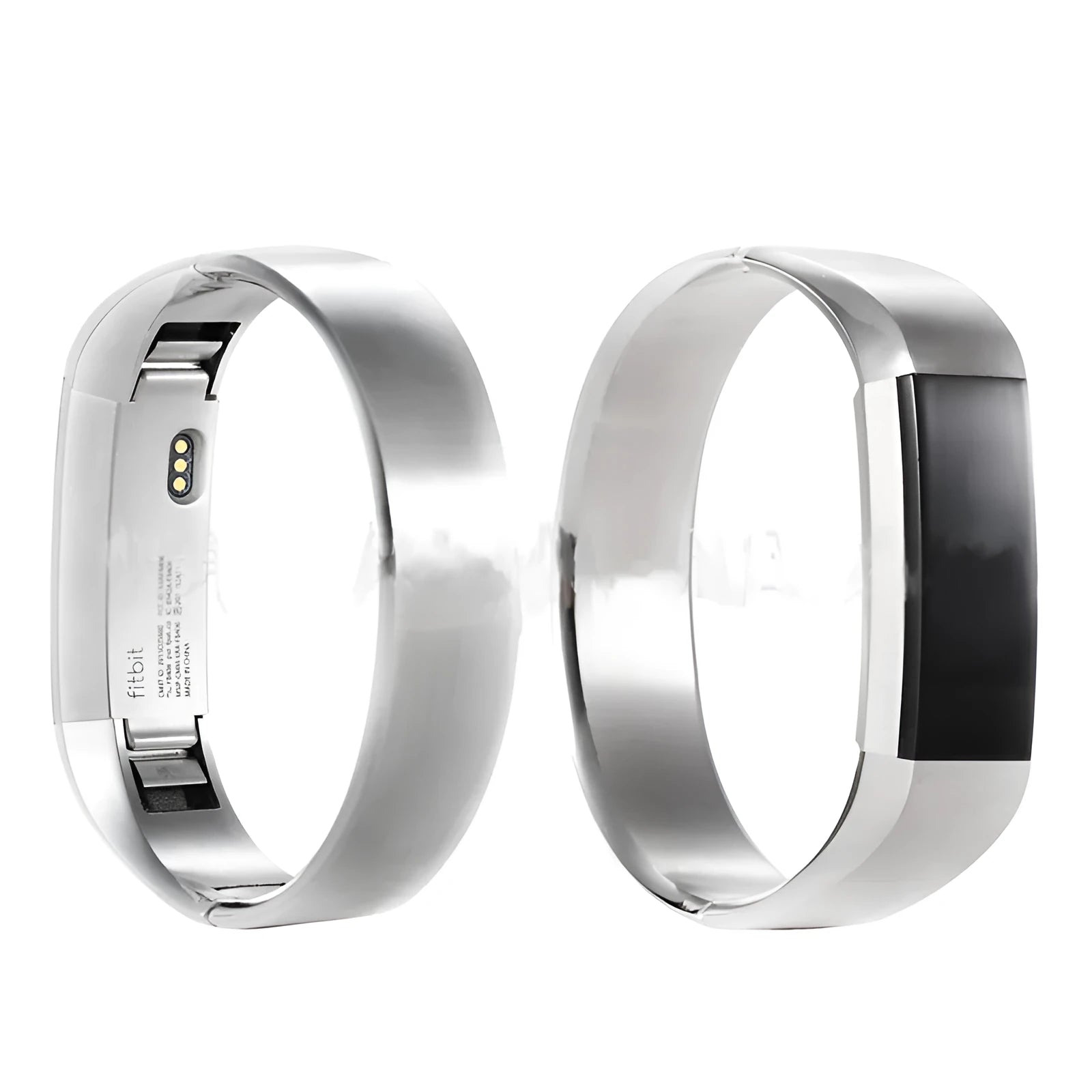 Stainless steel Fitbit Alta replacement bracelet with deployment buckle clasp in black, gold, rose gold, or silver.