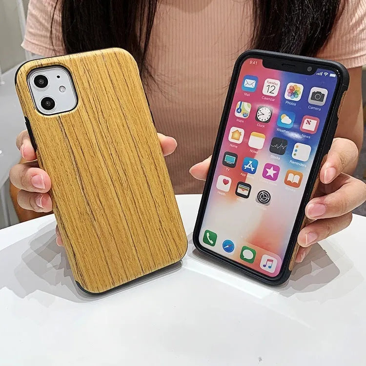 Wooden iPhone back cover case in Rosewood, Teak, Walnut or Black Rose bamboo for iPhone 11 Pro, X, 8 models