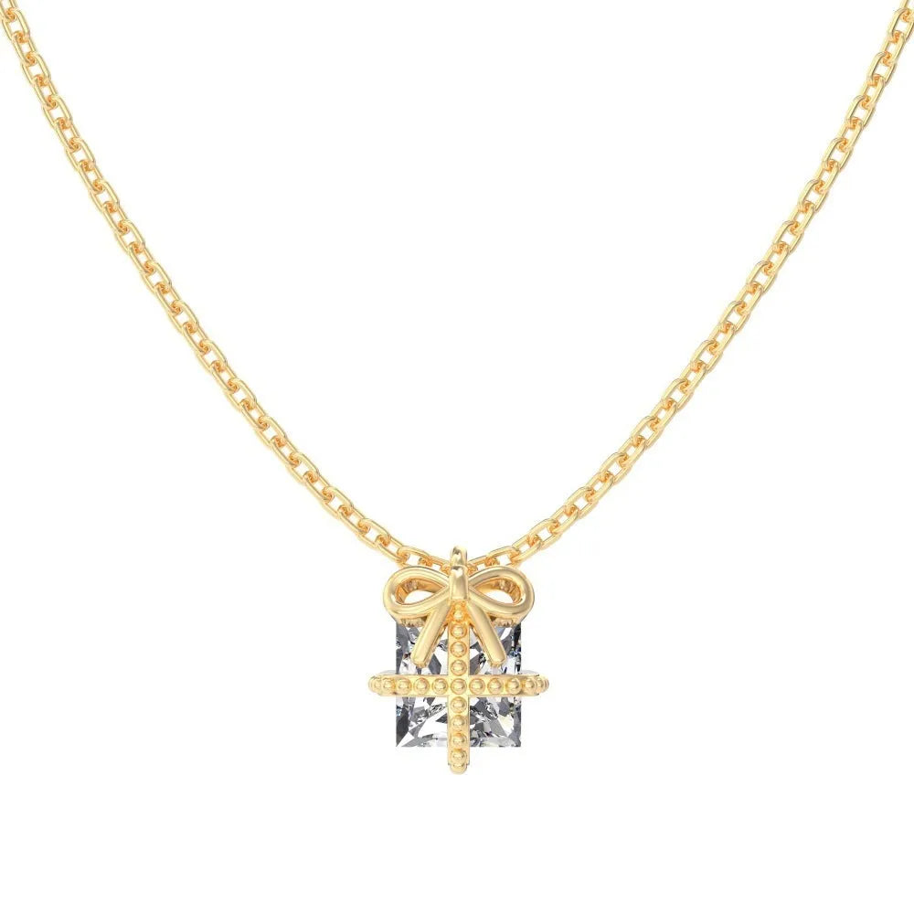 S925 sterling silver necklace and earring set with bear animal pendant on display, gold electroplated finish