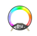Multifunctional wireless charging bedside lamp with Bluetooth speaker, digital clock display and adjustable lighting
