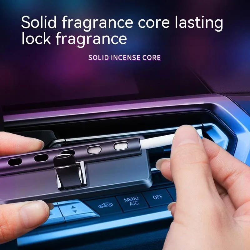 Black automobile air outlet aromatherapy ambience light with LED illumination
