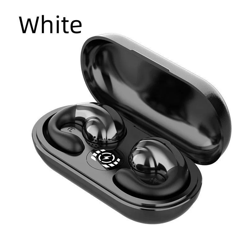 Wireless Bluetooth sports headphones with ear clip design in multiple colour options.